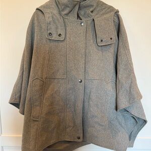 DKNY Charcoal Women's Cape Jacket